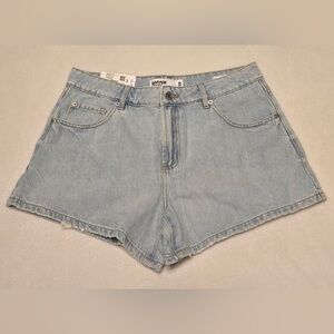 Garage Light Wash High-Rise Denim Shorts Size 9 NWT